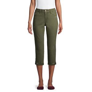 Time & Tru Women's Modern Mid-Rise Capri Pants 6